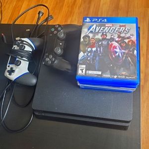 Ps4 with 6 games 2 controllers and cords